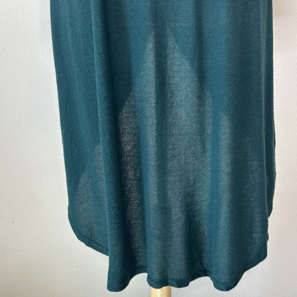 Azules Dramatic High Low Knot Front Green Sweater S - Picture 7 of 8